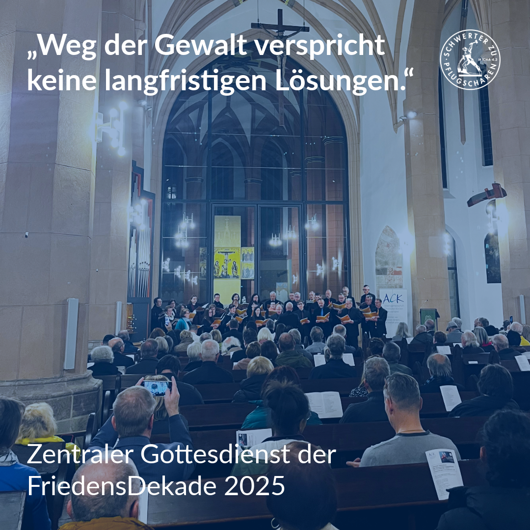 Zentraler Gottesdienst der FriedensDekade in der St. Jakobikirche in Chemnitz