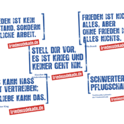 Großes Zitate-Aufkleber-Set (5er-Pack) – Ökumenische FriedensDekade